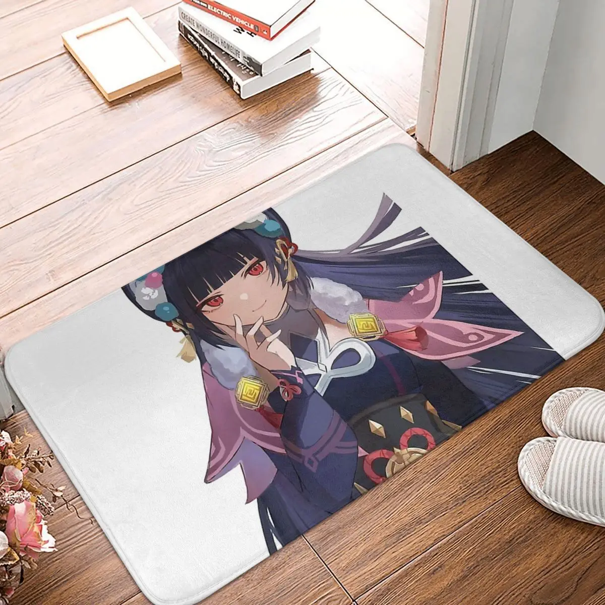 Genshin Impact Adventure Game Bath Mat Yae Miko Kitsune Doormat Kitchen Carpet Outdoor Rug Home Decor