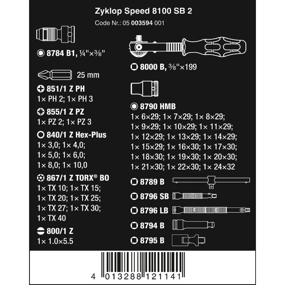 5003594001 8100 SB 2 Zyklop 3/8