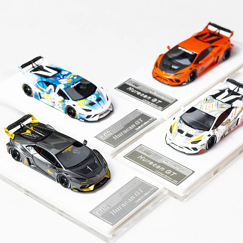 Flame 1/64 Lamborghini Huracan GT LP610 alliage jouet véhicule à moteur moulé sous pression en métal modèle cadeaux