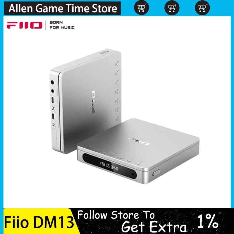 FiiO DM13 Hifi Stereo Bluetooth CD Player 3.5mm/4.4mm Supports Portable Grab Track Transcription And Aptxhd Transmission Custom