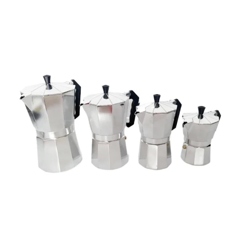 Octagonal Coffee Maker Moka Pot with Stainless Steel Filter Aluminum Espresso Kettle 50ml 100ml 150ml 300ml 450ml 600ML 700ML