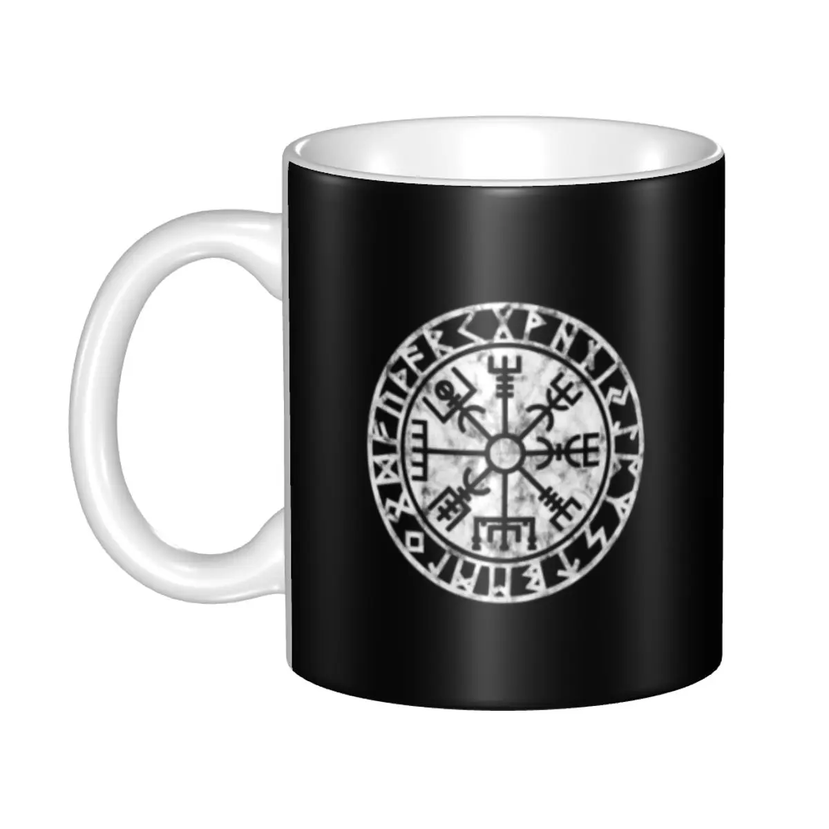 

Винтажная кофейная кружка с символом Vegvisir, сделай сам, компас норвежских викингов, керамические чашки для чая с молоком