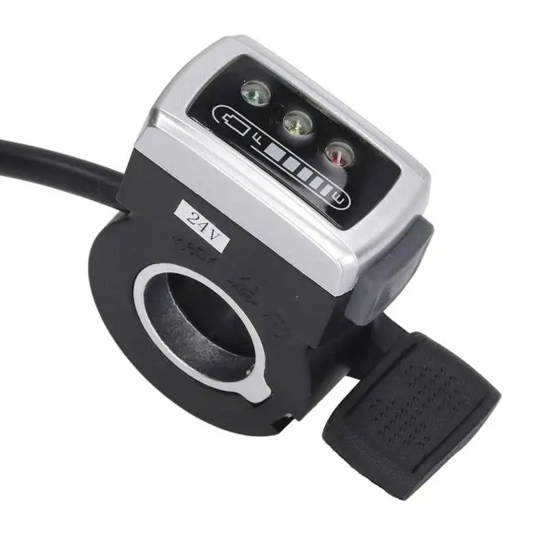 

106DX Finger Throttle for E-Bike Scooter, 24V-60V, with Battery Status Switch - Accelerator Handle