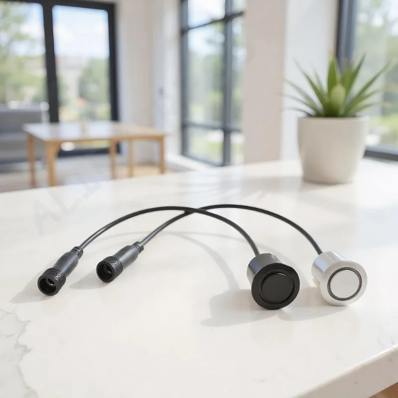 Waterproof Reverse Sensor, 18.8mm Car Parking Radar Probe with Sound Notification & Upgrade Cable