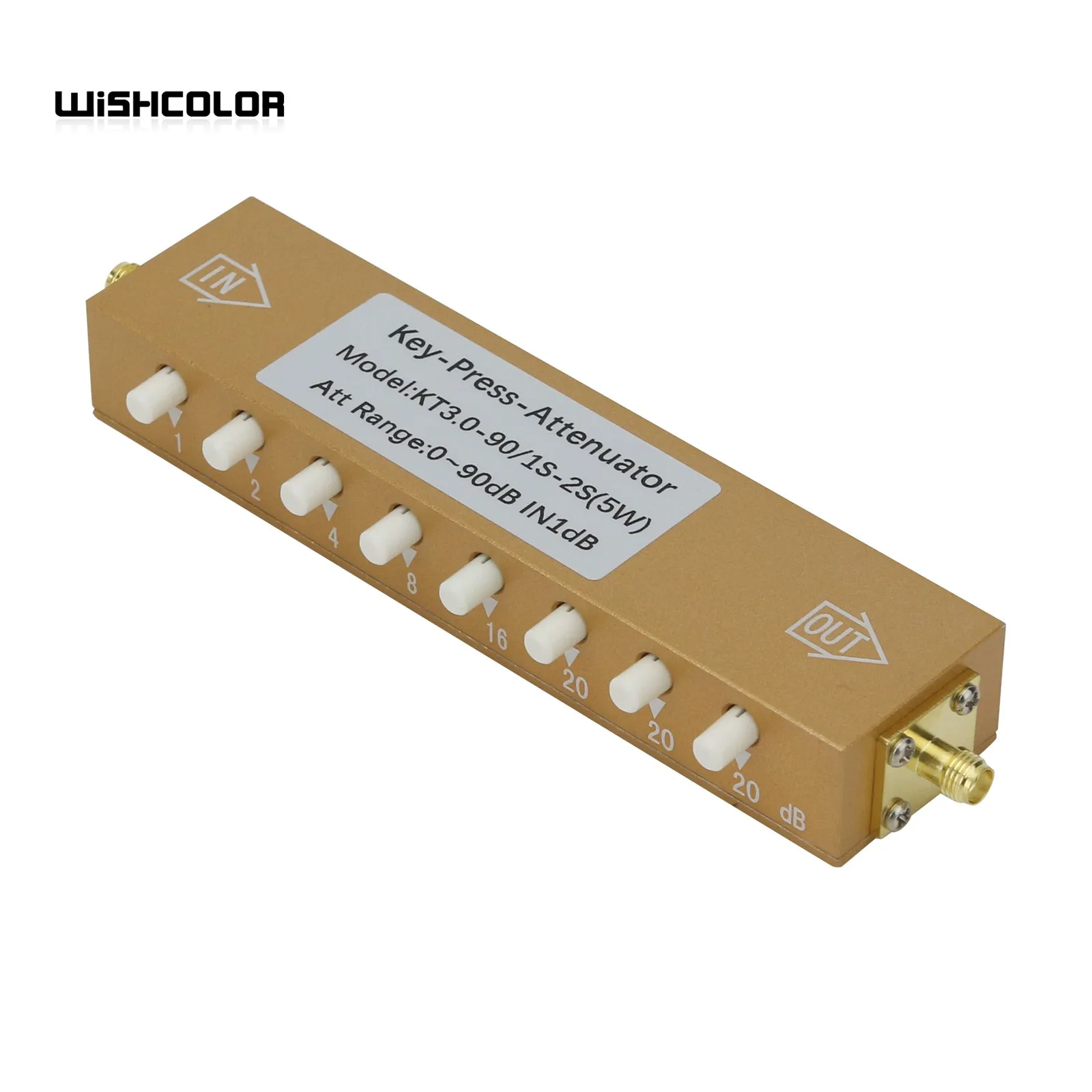 Wish color sma/n Typ 0-90db rf einstellbarer Signal dämpfer digitaler Schritt rf Dämpfung schlüssel einstellbarer Dämpfung glied