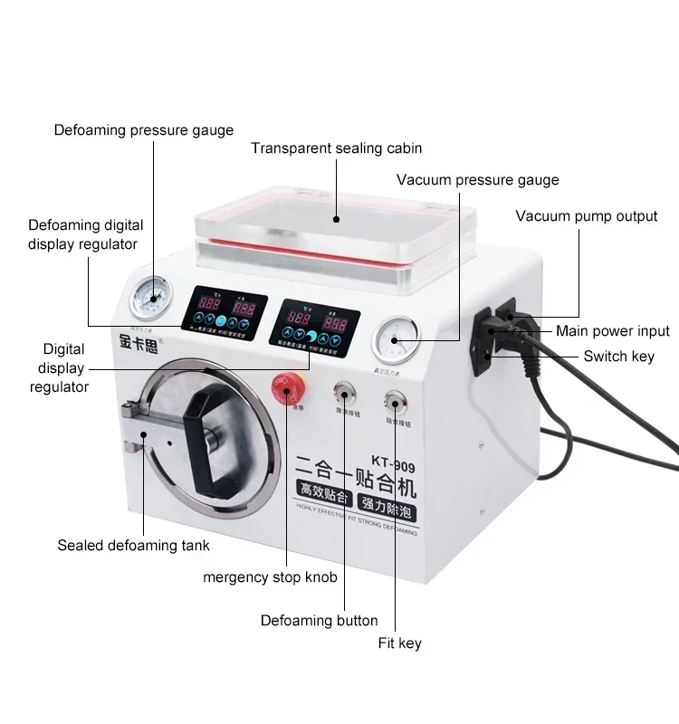 

2025 Премиум-продукты 9-дюймовый вакуумный ламинатор OCA с ЖК-дисплеем и удалением пузырьков