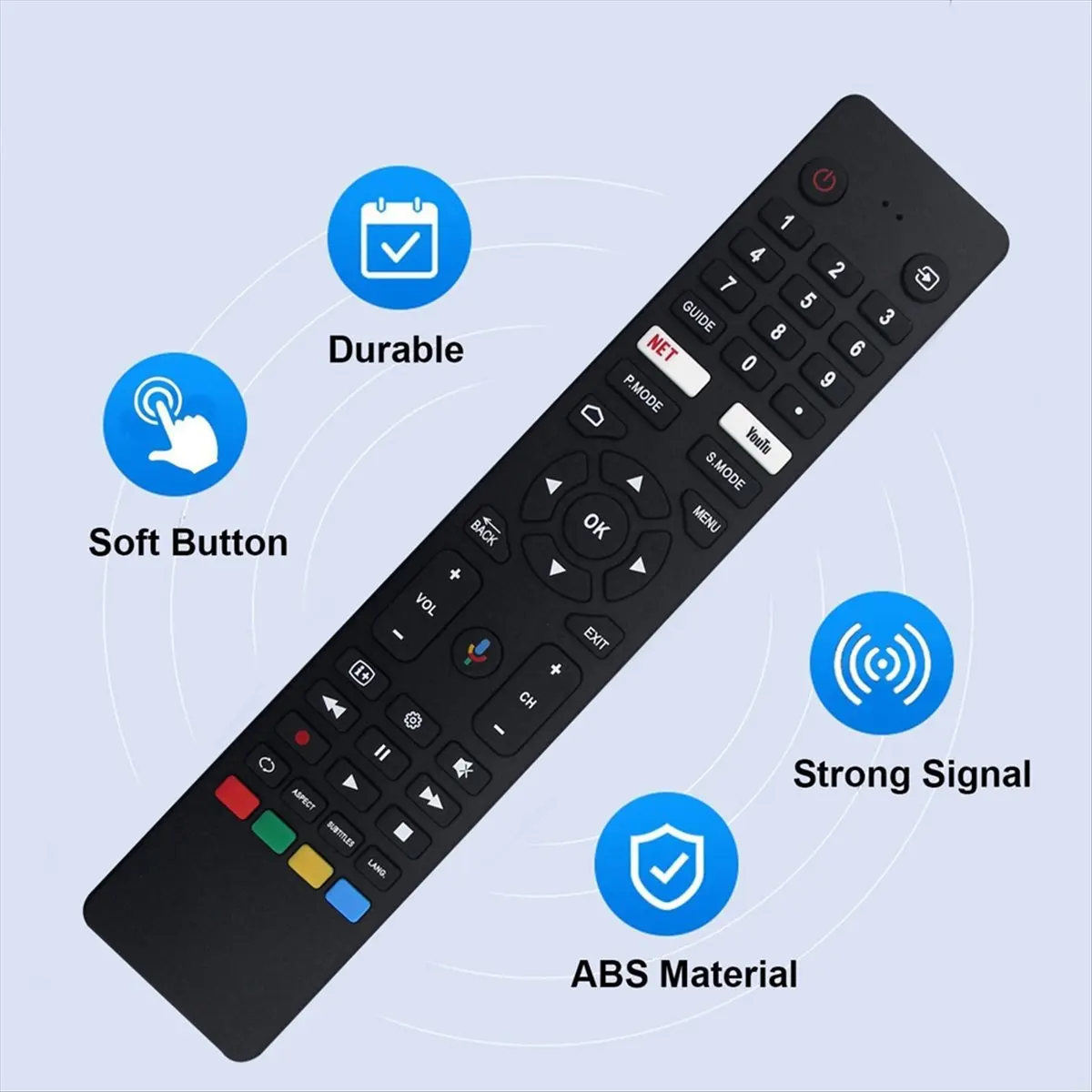 A69ZBG! Replace Remote Control for VEON Smart 4K UHD LED HDTV Android TV RC-NZ Remote Control Without Voice