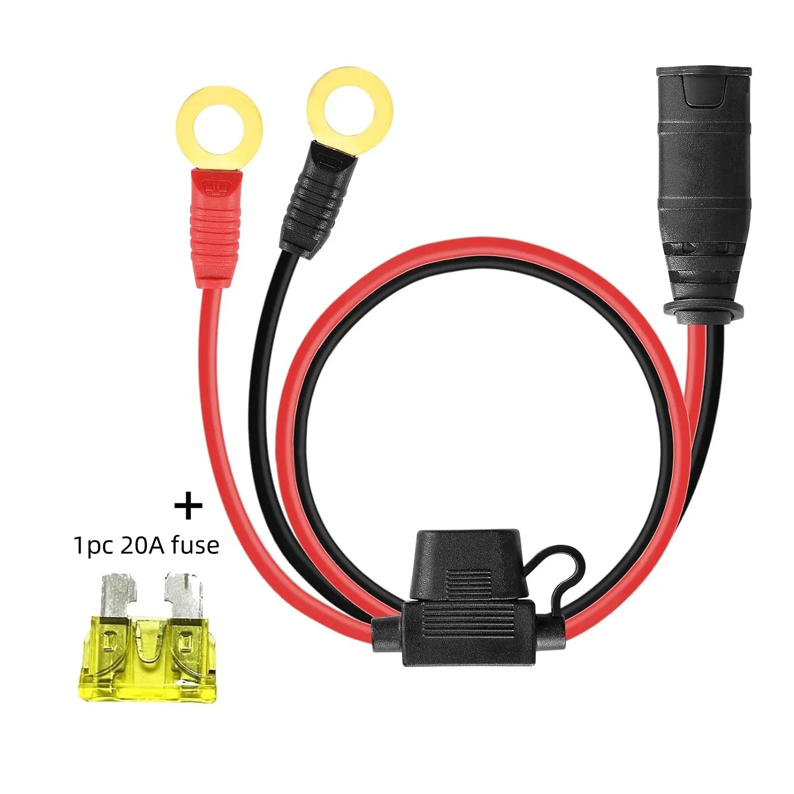 Wiring harness compatible with NOCO GC008 X-Connect M10/6 (3/8in) XL perforated terminal connector charger cable extension cable