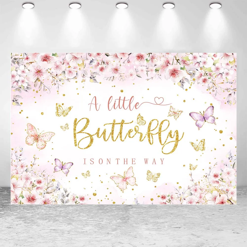 Mocsicka ฉากหลังที่อาบน้ำเด็กเล็กรูปผีเสื้ออยู่ระหว่างทางต้อนรับเด็กแรกเกิดงานเลี้ยงตกแต่งภาพพื้นหลังแบนเนอร์แบบกำหนดเอง