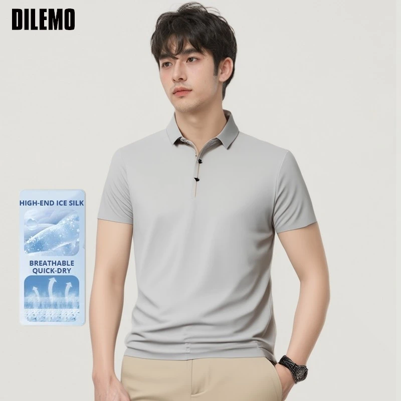 

High End Summer Luxury Brand Korean Trendy Casual Men's Polo Shirts Designer Neck Short Sleeve Tops Fashions Men Clothing