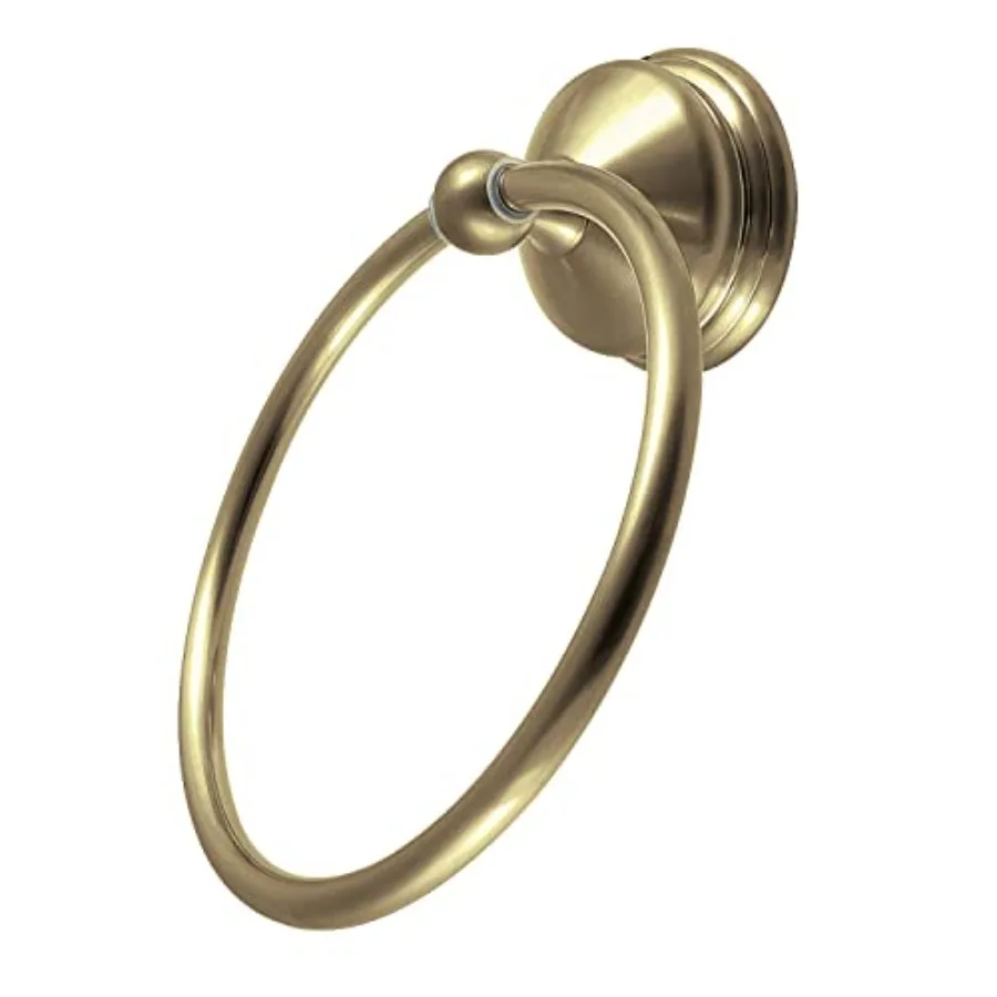 

Vintage Towel Ring for Bathroom, Brushed Brass, Warm Gold Tone, Rust-Resistant and Easy-to-Clean Design