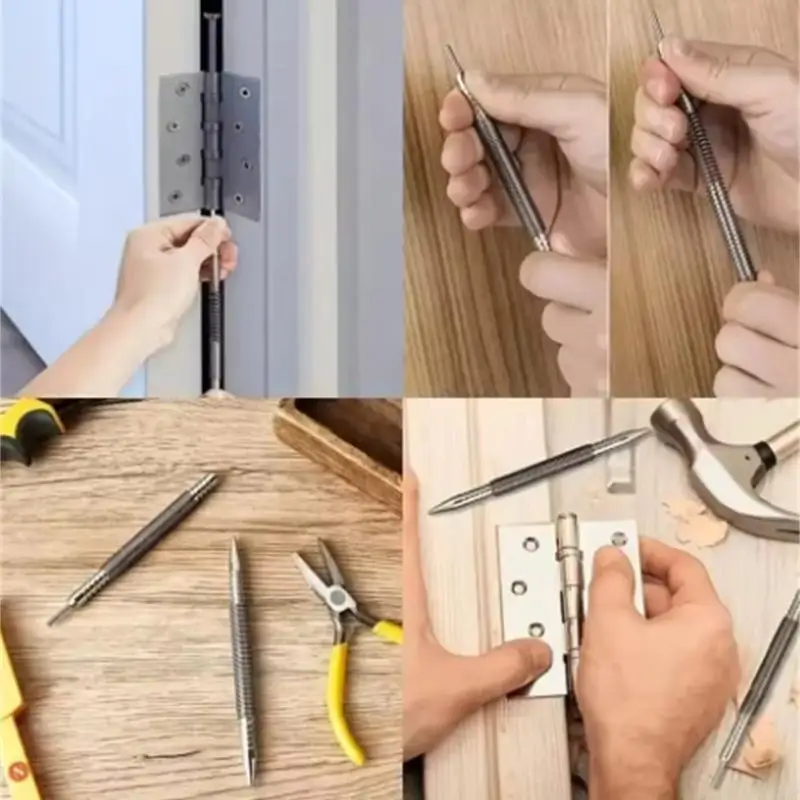 57QF 2pcs Clava resorte sin martillo con cabezales dobles para proyecto bricolaje eficiente y seguro trabajo eficiente