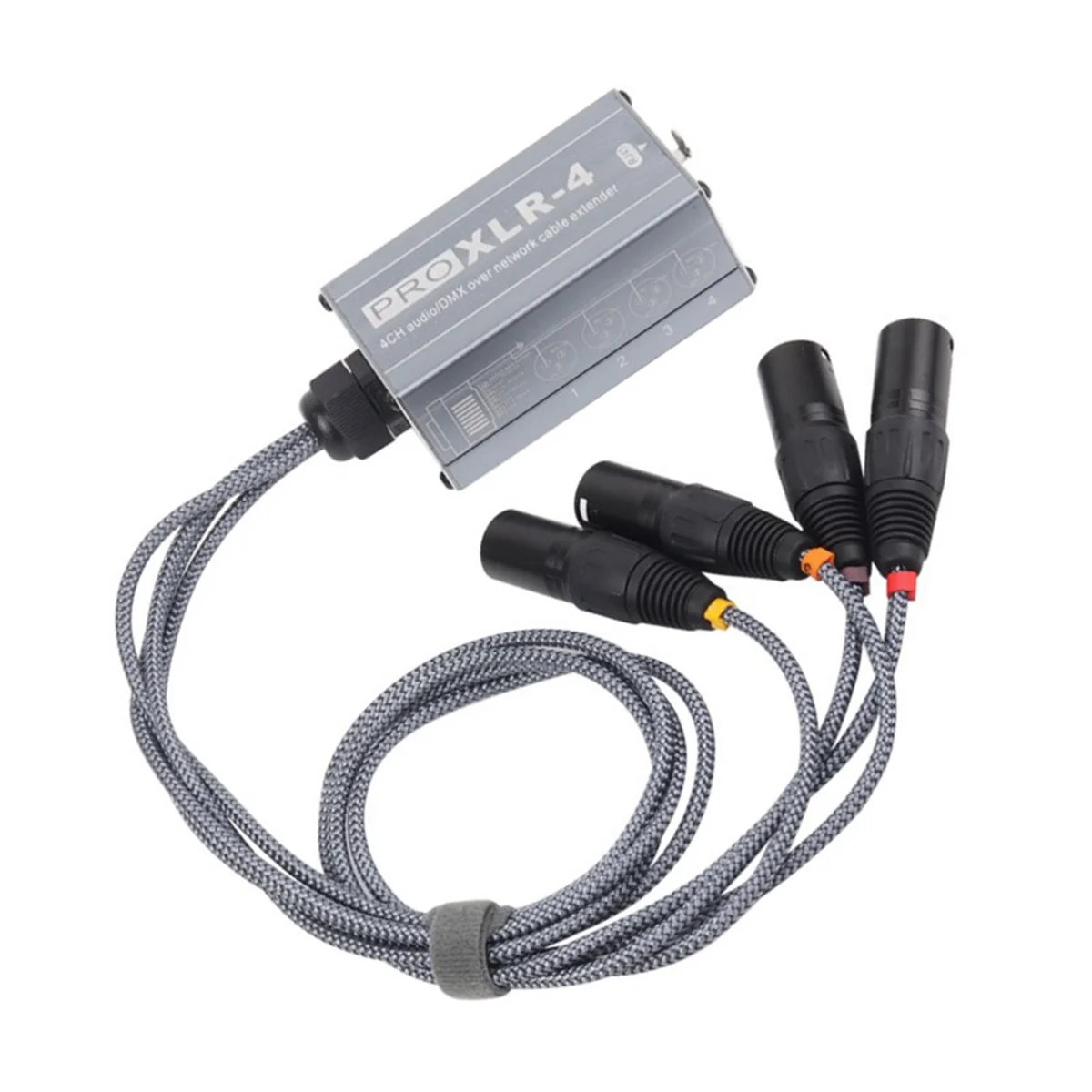 Imagem -06 - Xlr Macho e Fêmea Ethernet Extender Canal Cobra 3pin Xlr Dmx para Ethernet Rj45 Cat5 Cat6 Palco ao Vivo Cinza Par