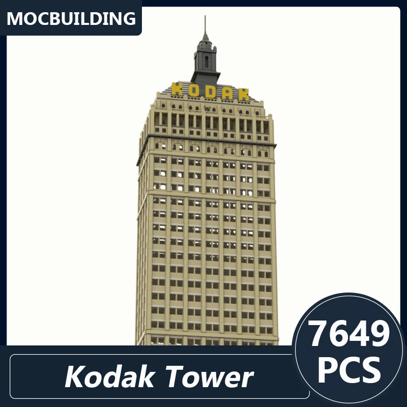 Kodak Tower Architecture Model Moc Building Blocks Diy Assemble Bricks Street View Collection Display Creative Xmas Toys Gifts