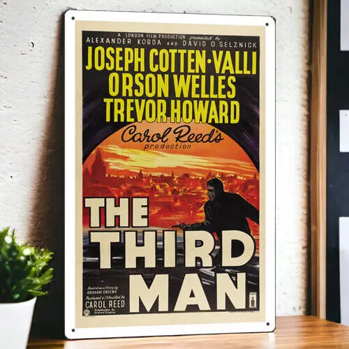 The Third Man (1949) Metal Movie Poster Tin Sign Plaque Film 8