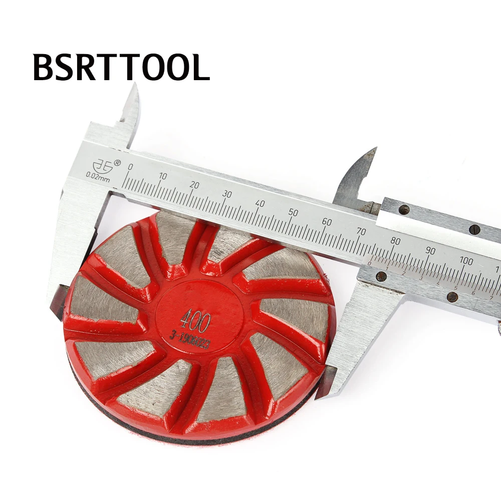 BSRTTOOL 콘크리트 화강암 대리석용 습식 콘크리트 바닥 연마 패드, 다이아몬드 연마 패드, 3 인치, 1 개