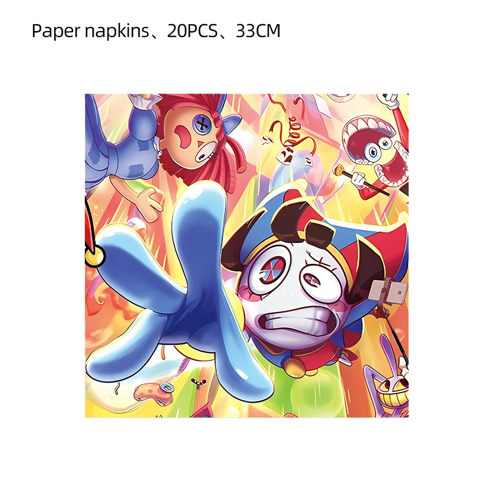 The Amazing Digital Circus Napkins Birthday Party Accessories Tissues Paper Towel Circus Carnival Outdoor Activity Tableware