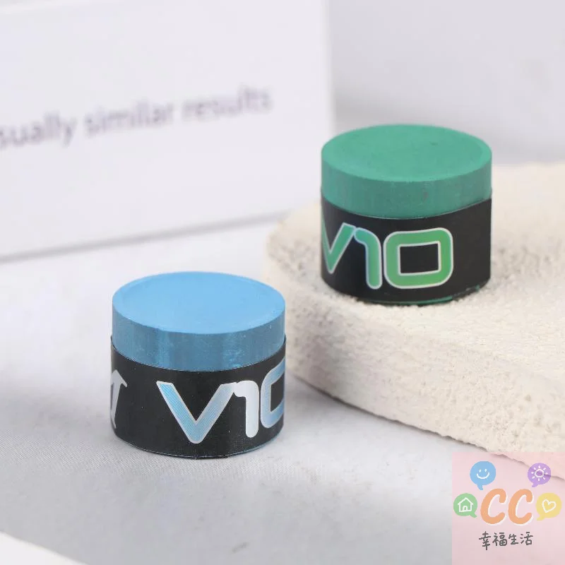 NUOVO 1 pezzo di gesso da biliardo professionale 1 pezzo, polvere ad alto impugnatura con custodia, gesso antiscivolo con punta per stecca per snooker e allenamento in piscina