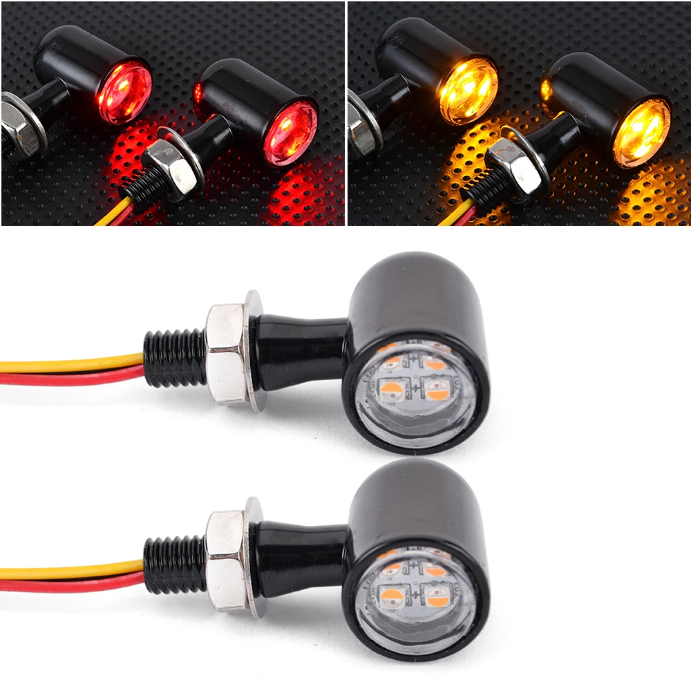 M8 Motorcycle LED Turn Signal Light Moto Flashing Indicators Stop Brake Light led 12V for Harley Chopper Scooter Accessories