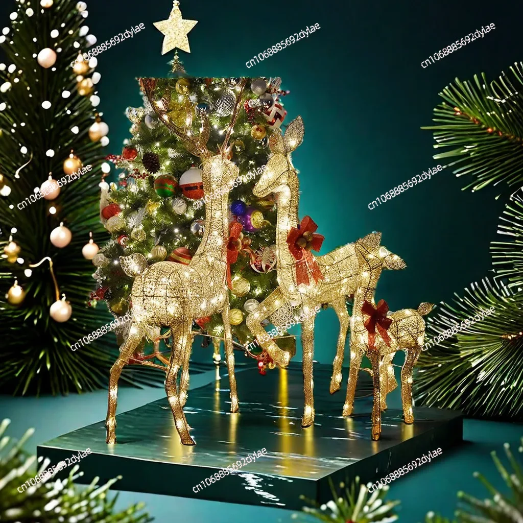 Waterproof Christmas Deer Christmas Iron Decoration Scene Decoration Christmas Supplies Wedding Party Decoration