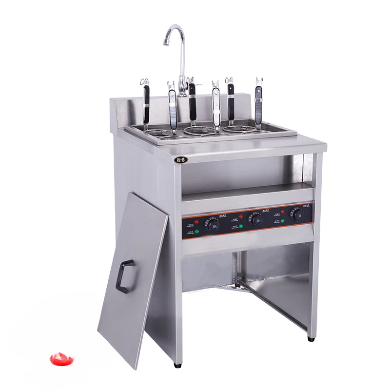 Vertical six-head electric noodle cooking stove commercial electric cooker multifunctional powder