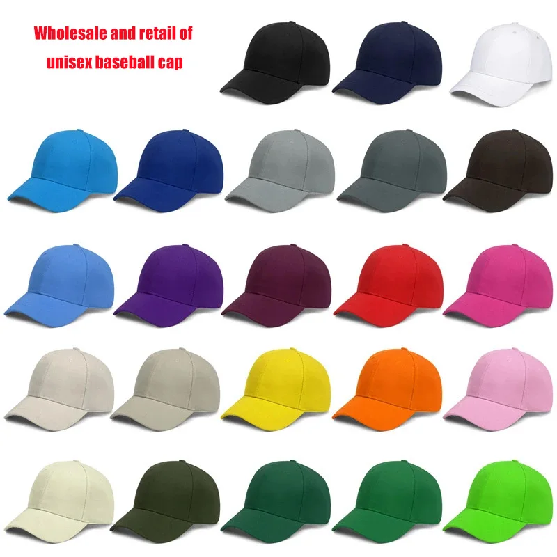 Wholesale And Retail Of Unisex Baseball Cap Men's Solid Color Adjustable Sports Hat Women's 6-Piece Square Outdoor Casual Cap