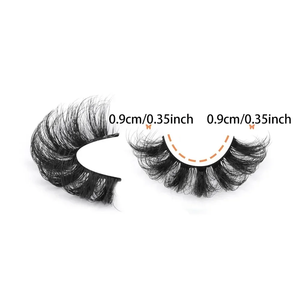 7 Pairs Fluffy Faux Mink Lashes Wispy False Eyelashes Thick Volume Fake Lashes Curly Fake Eyelashes