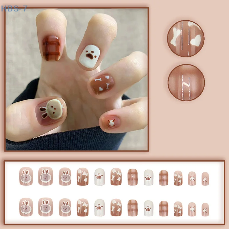 24 قطعة الأظافر الفرنسية وهمية انفصال الأظافر كاذبة مربع غطاء كامل اضغط على الأظافر مجموعة النساء يمكن ارتداؤها ملصقات الأظافر نصائح