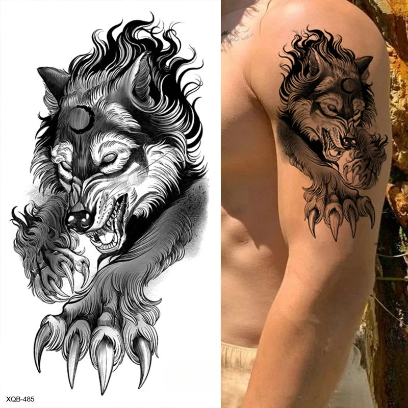 

Temporary Tattoos for Men Women,Tattoo Stickers,Waterproof Long-Lasting,Fake Tattoo,wolf flower tiger tattoo