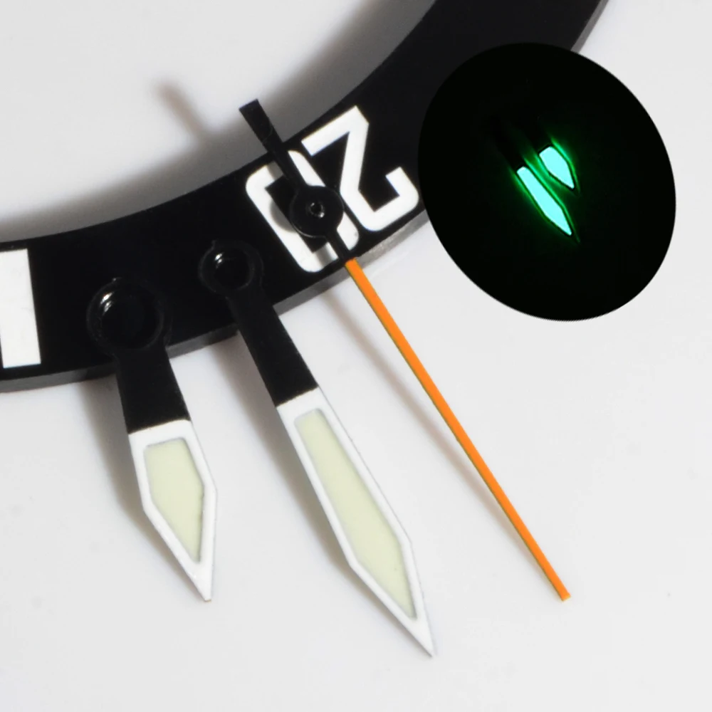 NH35 NH36 Watch Needle Hands Pointer 8*12*12.5mm Black White Hands Aiguille Hands C3 Green Luminous Modification Accessories image 5