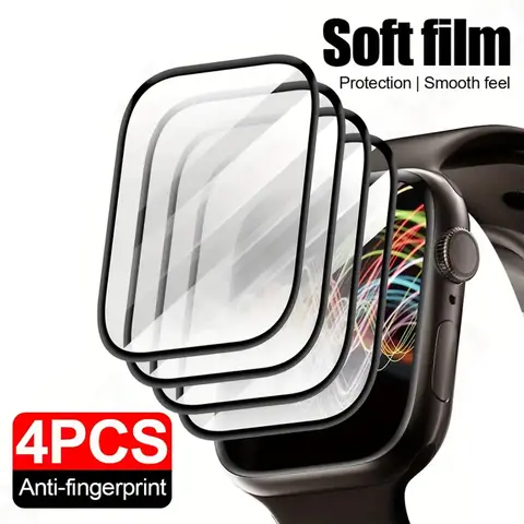 Screen Protector for Apple Watch 11 42mm 46mm Soft Glass Film 3D HD Bubble-Free Anti-Dust iWatch Series 10 11 accessories Glass