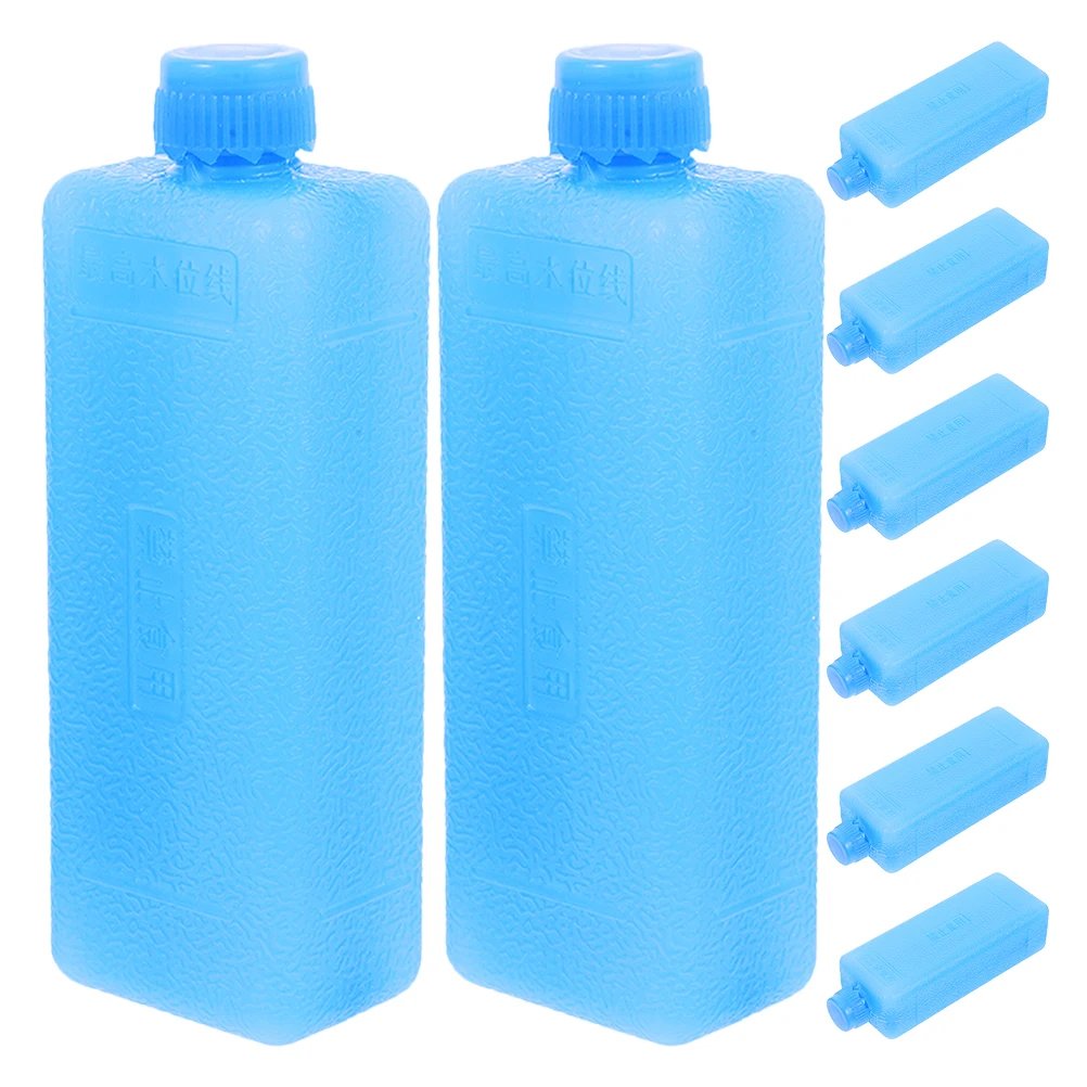 

8pcs Cooler Ice Packs Ice Crystal Boxes Reusable Freezer Packs Cool Packs For Lunch Boxes Camping Picnic Air Conditioner Fan