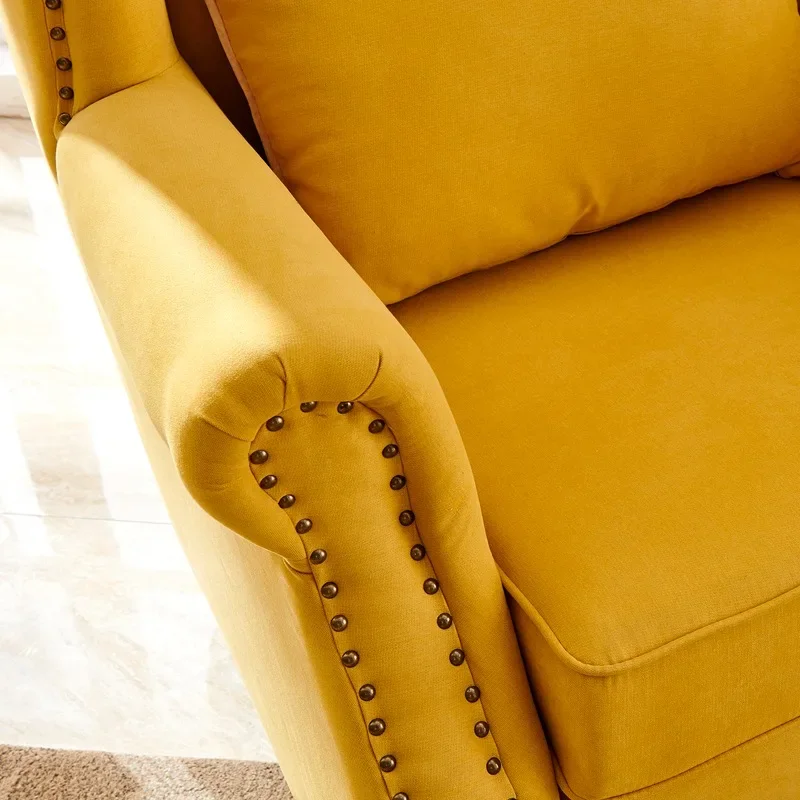 

Retro tiger chair living room single sofa leisure high back chair fabric leisure sofa balcony sofa