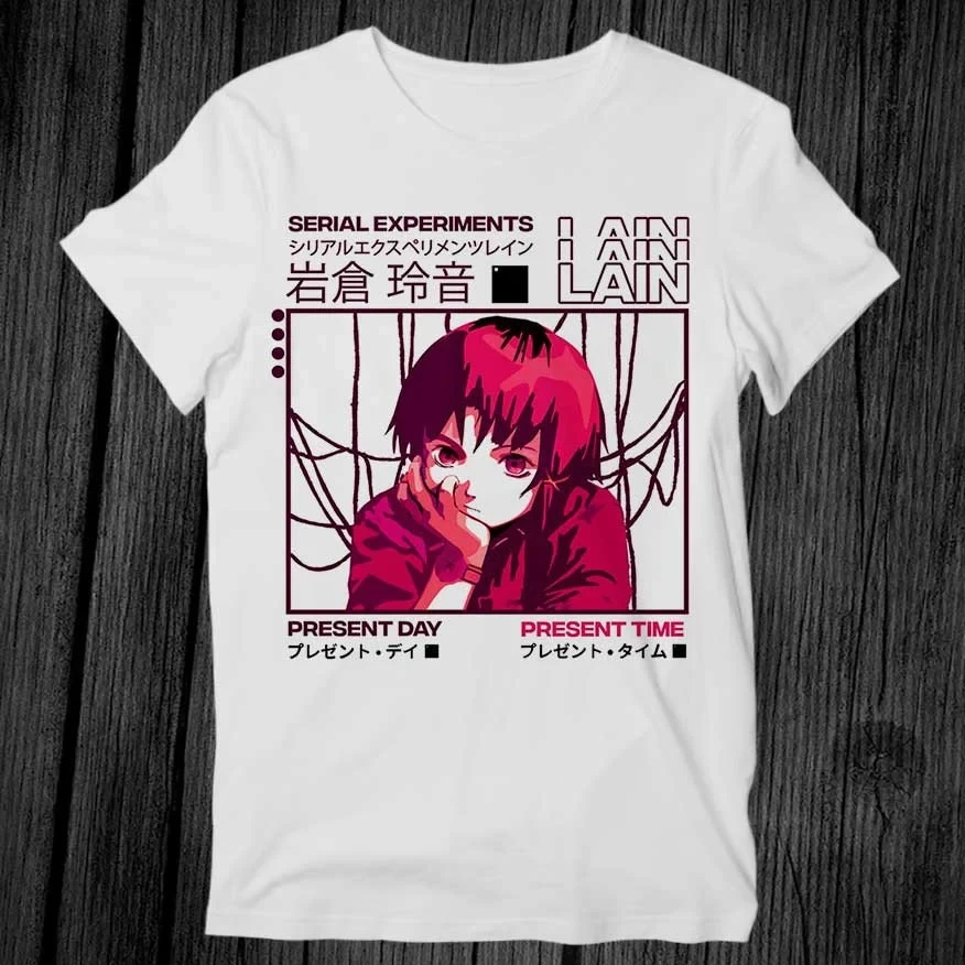 Serial Experiments Lain Japanese T Shirt Unisex Adult Mens Womens Gift Cool Music Fashion Top Vintage Retro Tee