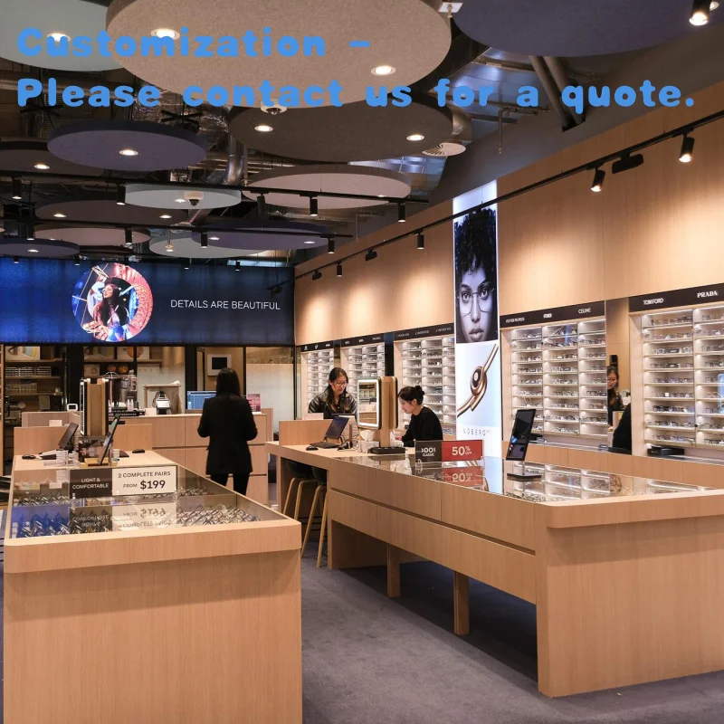 

custom.Optical Display Cabinets Sunglasses Store Furniture Eyewear Interior Design Glass Counter Showcase