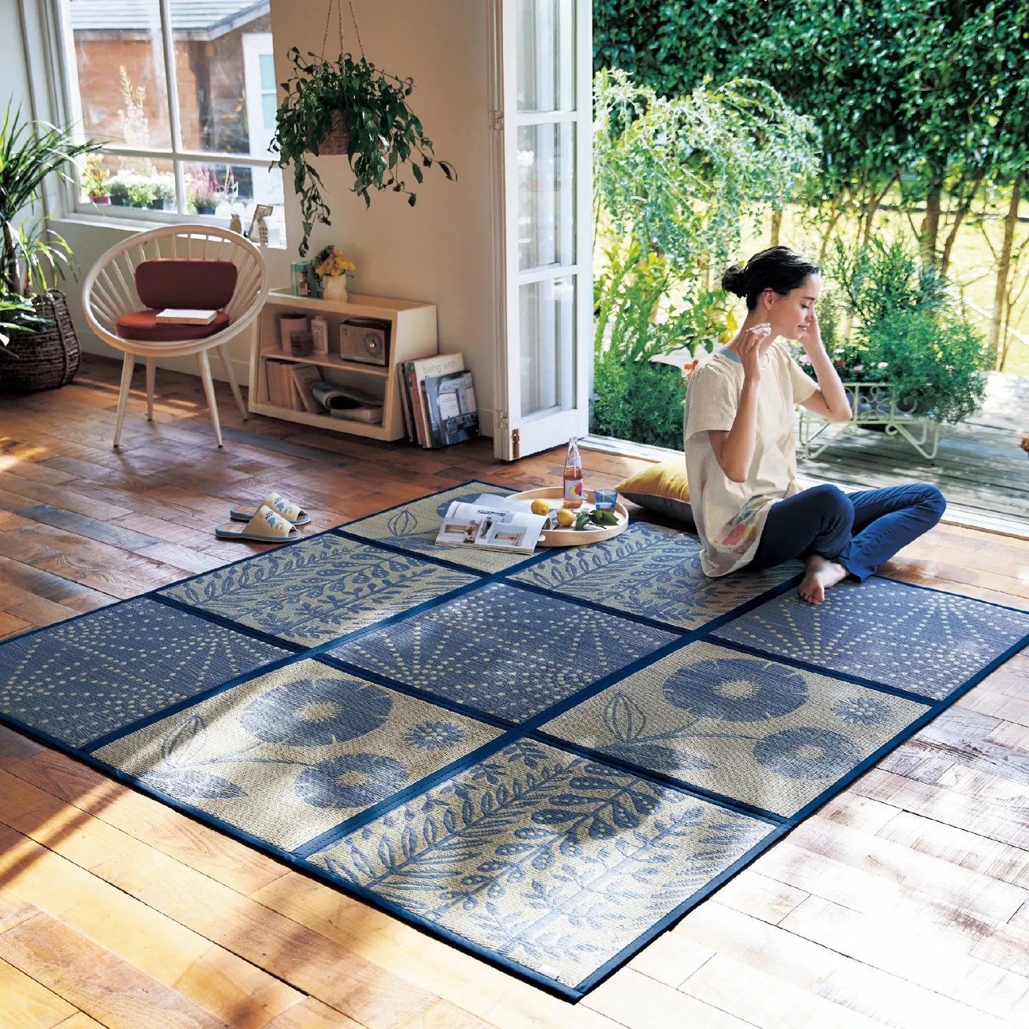 Play Mat - Opvouwbare Japanse strooien tatami mat, ecologisch,