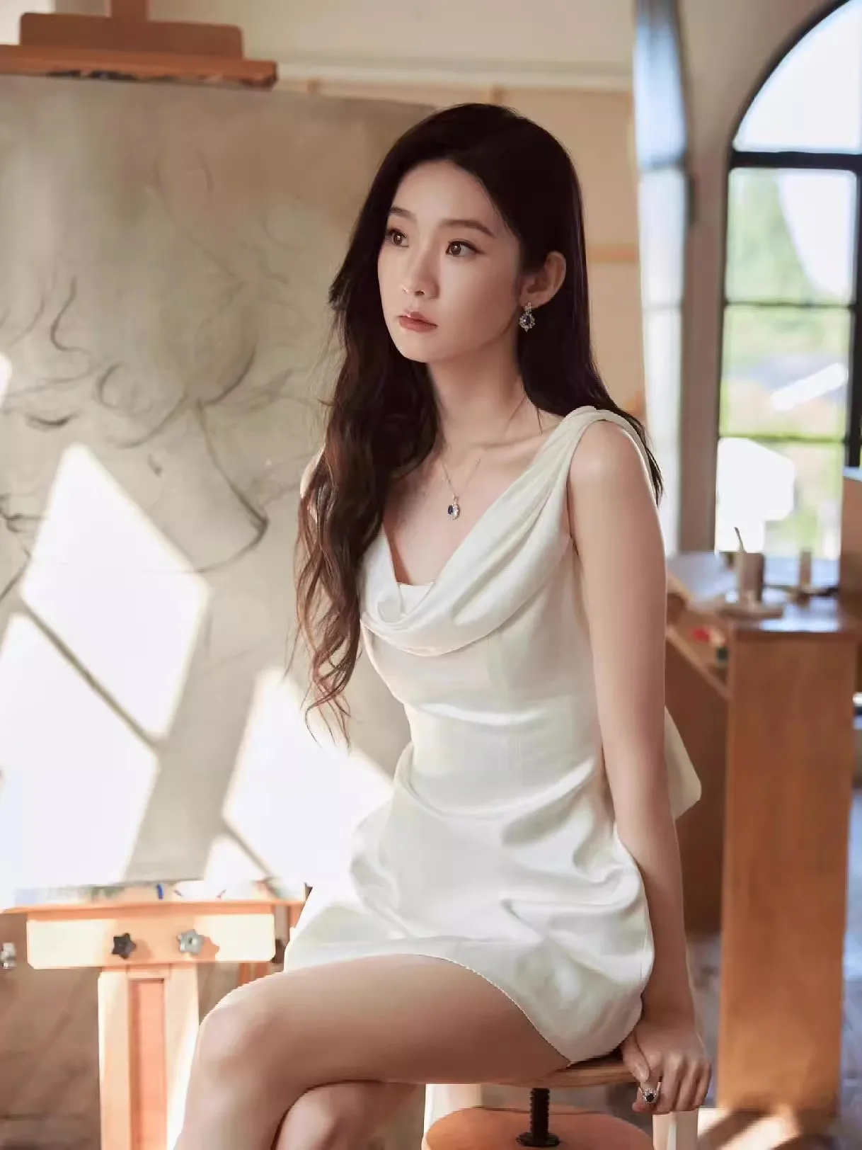 

White Strapl ort Satin Wedding Dr Sweet Sle Bridal Gown for Small Brides Outdoor Ceremony Cool Cool Outfit