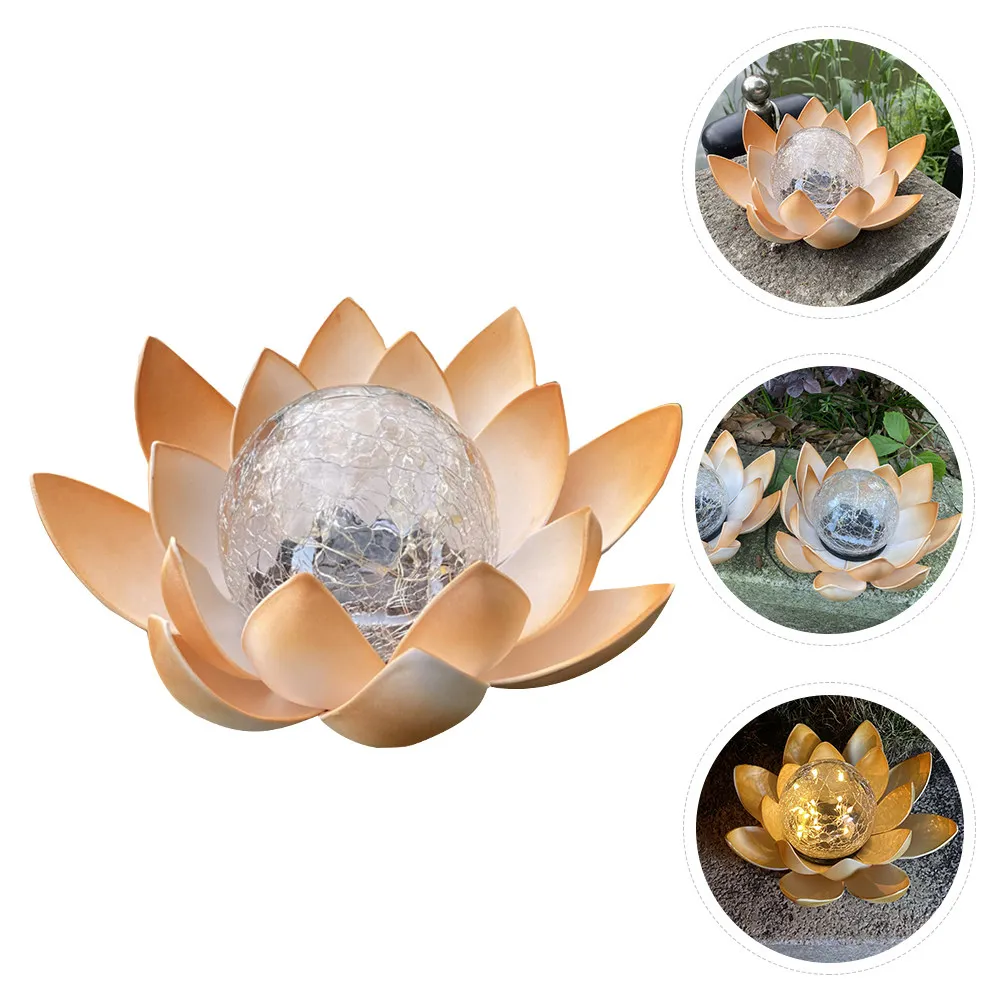 

Solar Lotus Lights Outdoor Powered Lamp Landscape Waterproof Lanterns Flower Garden