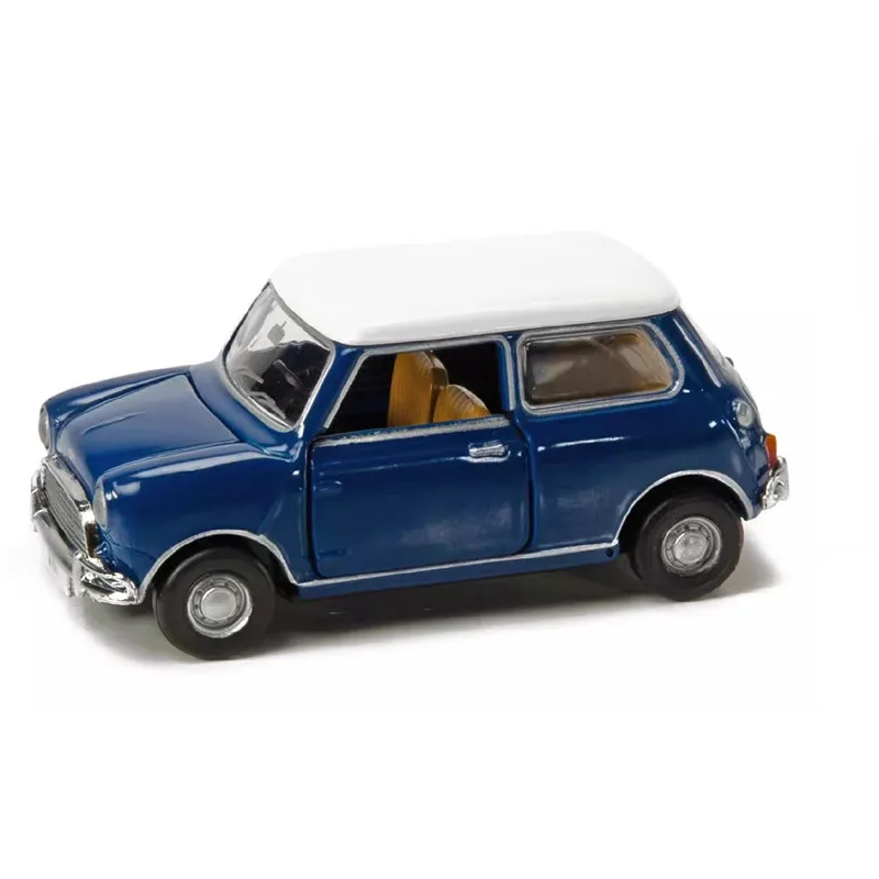 Tiny 1:50 Mi-ni Cooper Pantone (540C) Blue Alloy Simulation Model Car