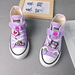 Lovely Kuromi Melody  Children Canvas Shoes Girls Running Sneakers Spring Fashion Teenager Kids Shoes For Boy Casual Shoes 26-37