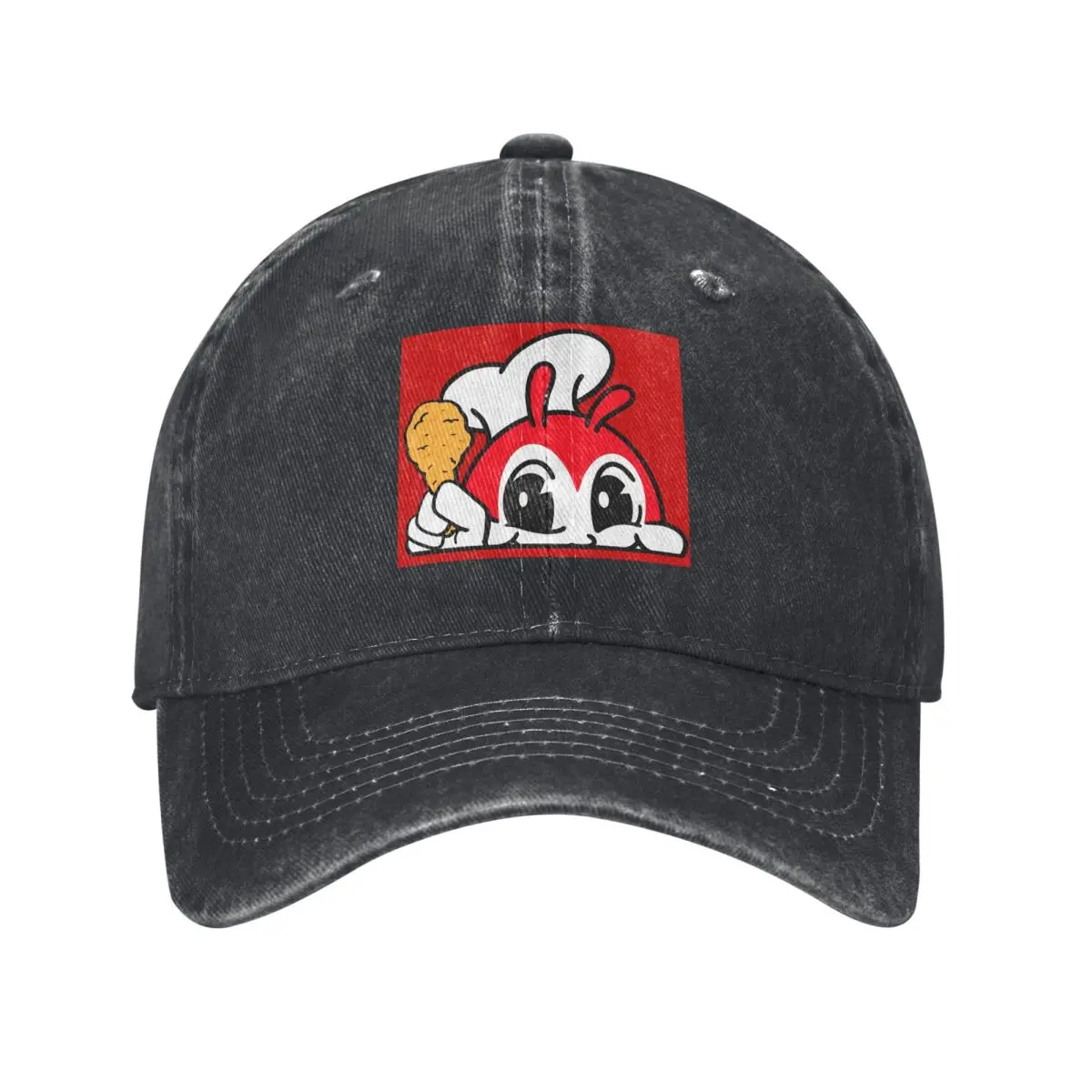 JOLLIBEE PEEKING CUTE CHICKEN JOY FILIPINO STICKER Baseball Caps Snapback Denim Hats Outdoor  Hip Hop Baseball Cowboy Hat