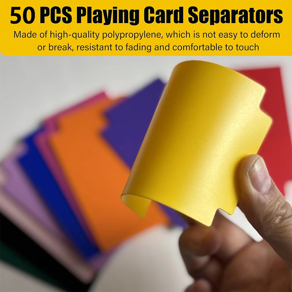 LMETJMA Trading Card Dividers Plastic Card Dividers Trading Card Page Dividers Playing Separator for Office Sports Gathering view 3