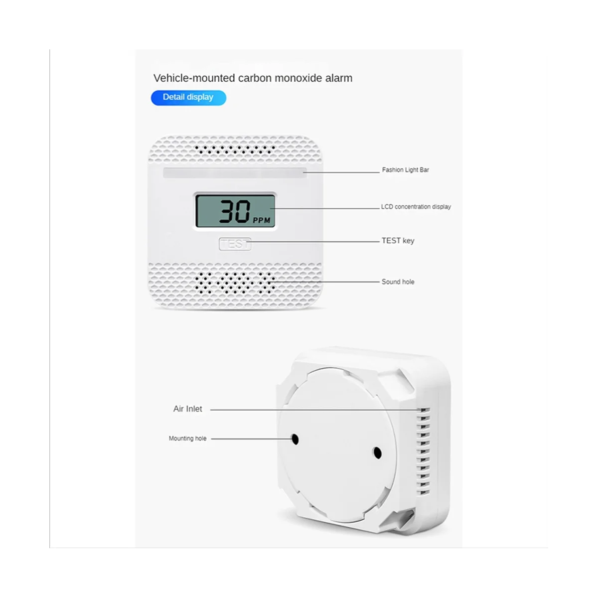 Mini Home Comini Koolmonoxide Detectie Alarm Rv Safety Co Alarm Rookmelder