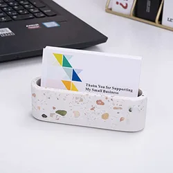 Oval Silicone Mold for Casting Plaster Business Card Box, DIY Terrazzo Tray Crafts, Cement Pen Holder,Paper Clips Storage Box