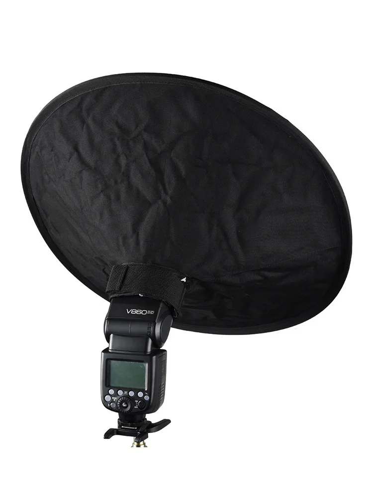 44cm Portable Collapsible Round Cone Flash Softbox Flash Speedlite Diffuser for Camera Photo Studio Accessories