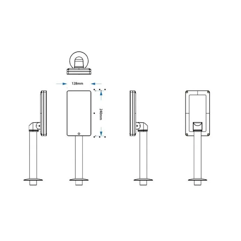 カスタム回転式ゲートアクセス制御顔認証端末バリアゲート