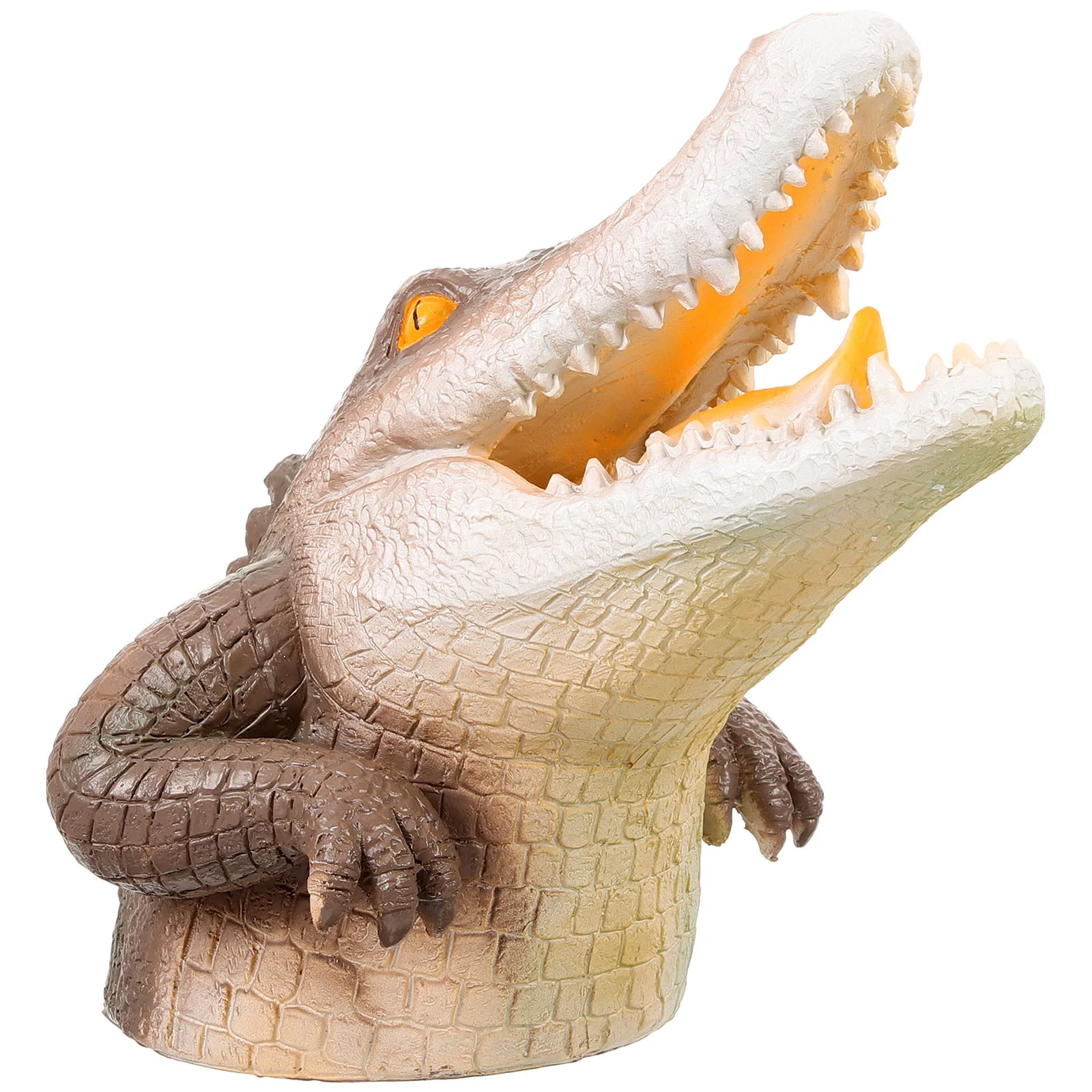 

High Simulation Crocodile Head Decor Lightweight Floating Pond Animal Statue Pool Garden Outdoor Decoration Unique Present