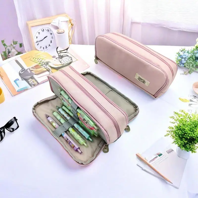 

School Pencil Case Multifunctional Stationery Bag Compartments Pencil Case School Supplies Pencil Pouch Bag For Students