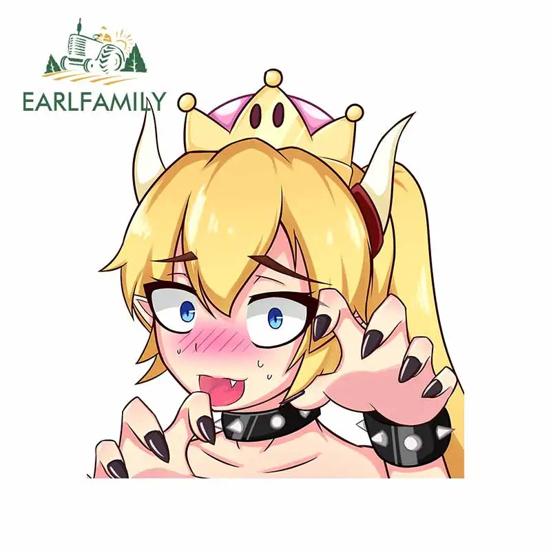 EARLFAMILY 13cm X 11.4cm for Anime Princess Crown Motorcycle VAN Stickers Waterproof Surfboard Car Decal Windows Anime Graphics