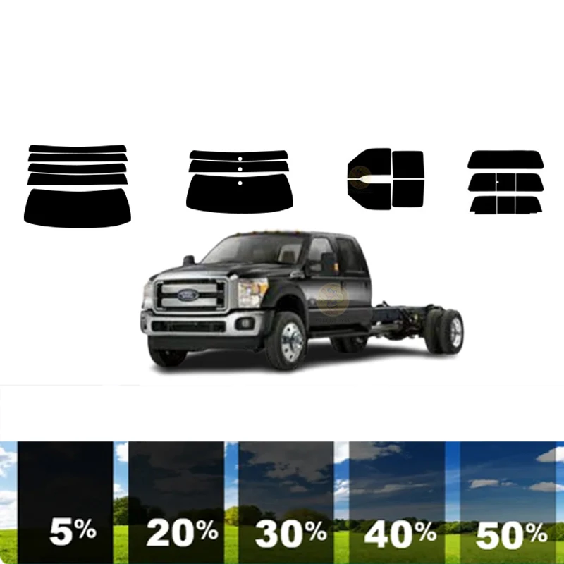 

Предварительно вырезанная Съемная оконная Тонировочная пленка для автомобиля 100% UVR 5%-70% VLT теплоизоляция углеродная пленка для FORD F-550 2 DR PU 2008-2016